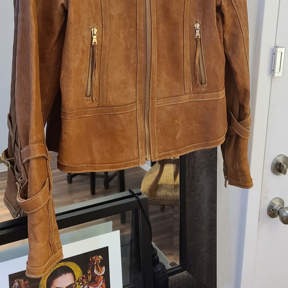 Andrew Marc Leather Jacket - Picture 13 of 14